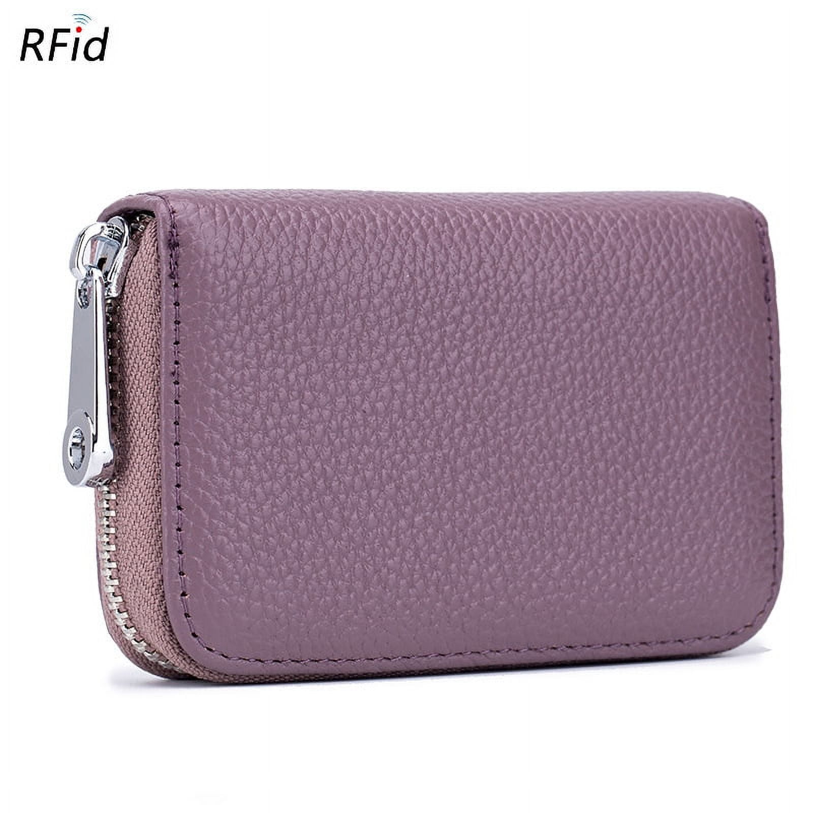 Genuine Cowhide Violet Leather Pocket 6Card Slim Wallet for Men & Women -  Stephanie Imports